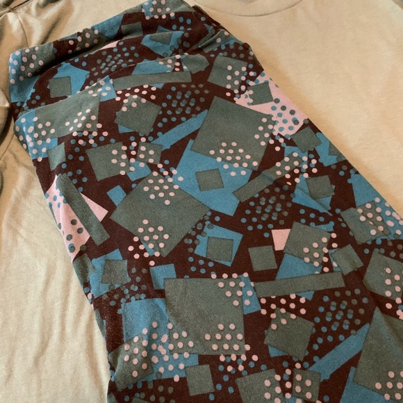 LuLaRoe Pants - LuLaRoe TC  Geometric, Teal, Grey, Black, Leggings